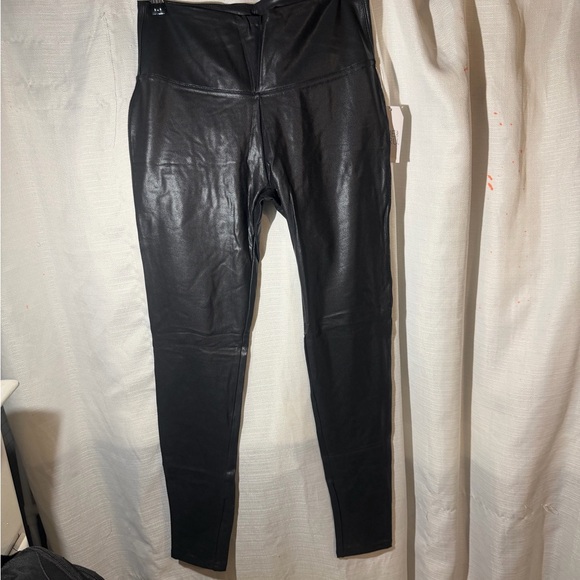 Pants - Black Faux Leather Leggings